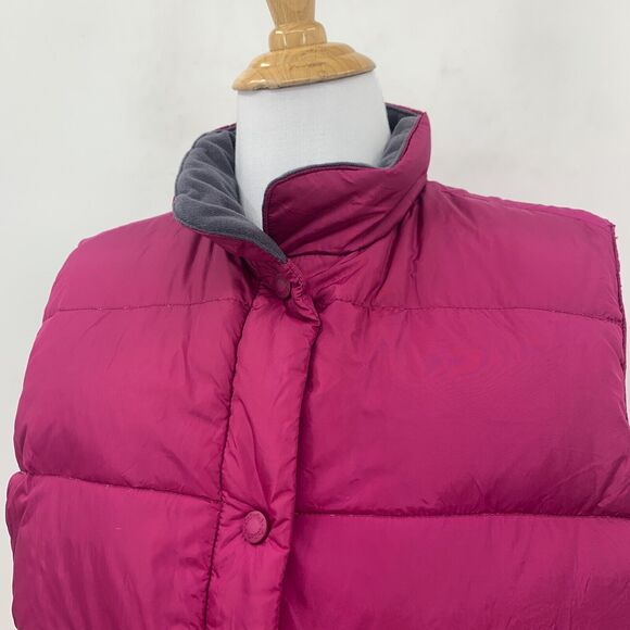 Cabelas Puffer Vest Womens S Small Bordeaux Goose Down Outdoor Snap Buttons - Picture 3 of 14